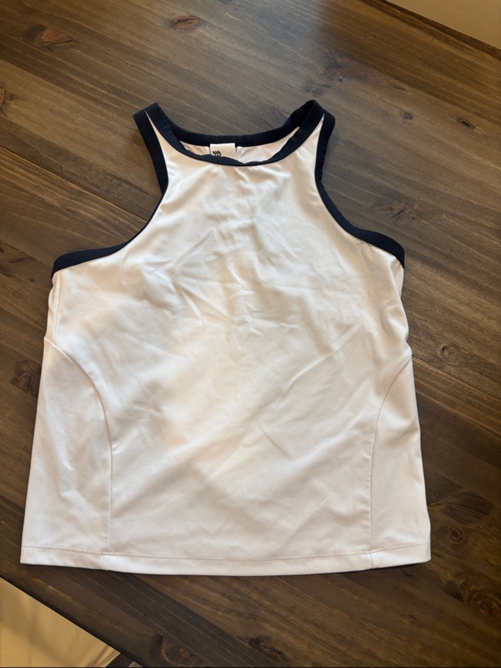 all in motion White Tank Top with Black Trim - Women's Athletic Tank